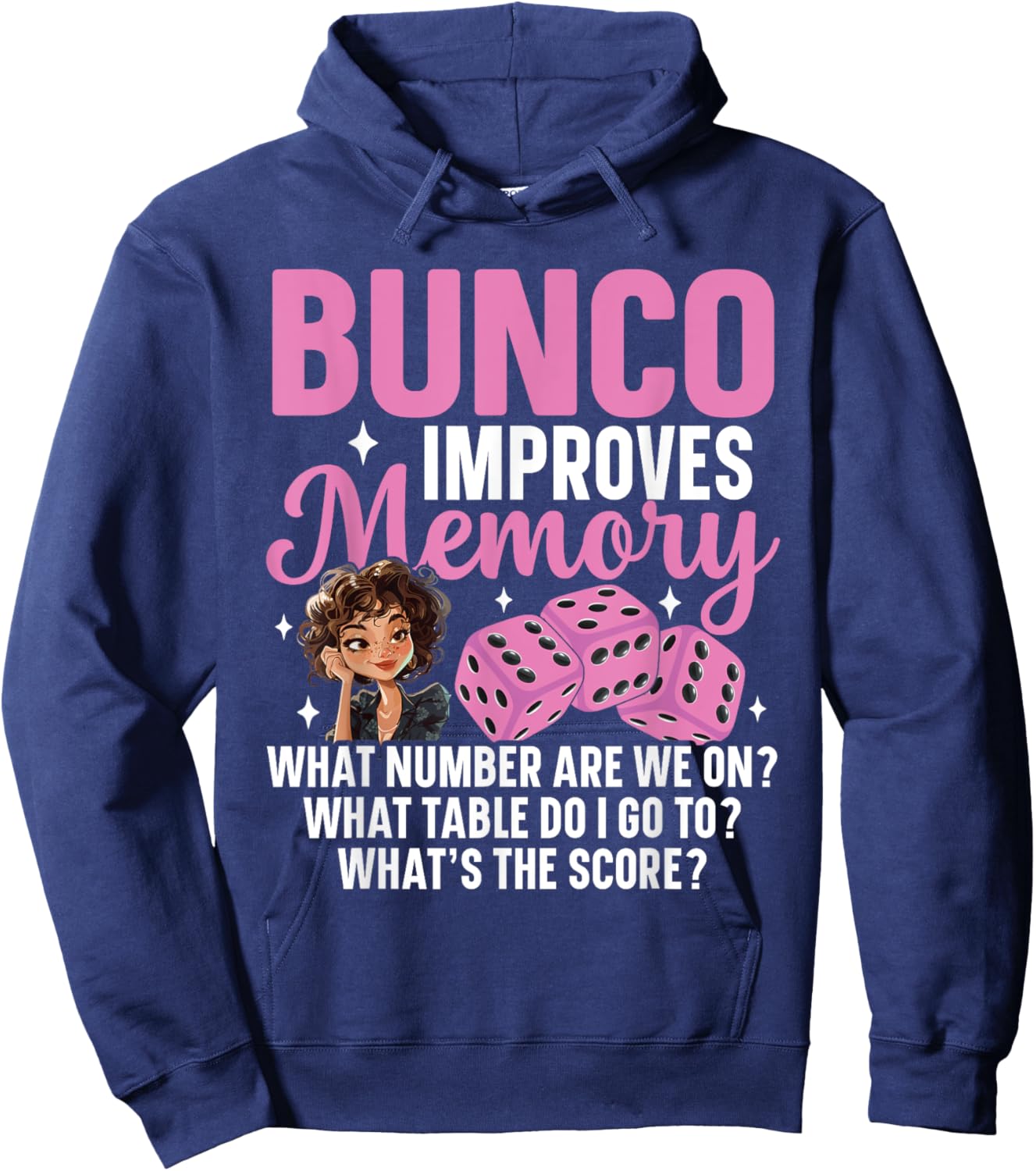 Bunco Prizes Decorations Bunco Night Bunco Player Bunco Hoodie - Hoodie | Navy