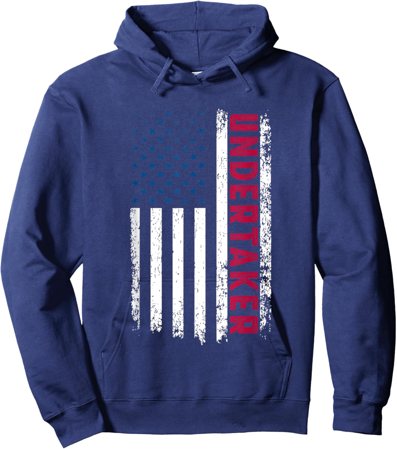 Undertaker American Flag 4th July USA Patriotic Undertaker Hoodie - Hoodie | Navy