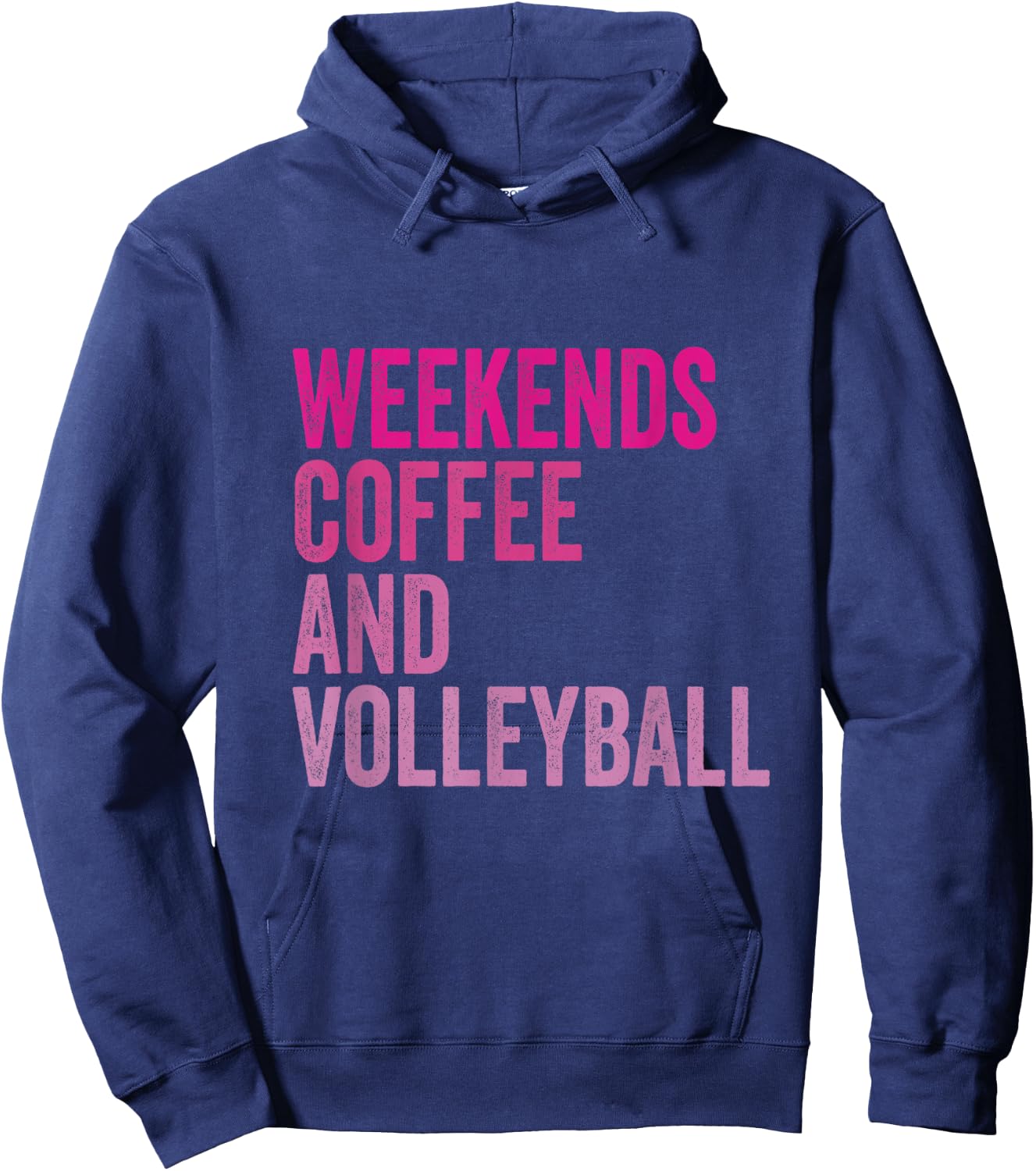 Weekends Coffee And Volleyball Funny Volleyball Coffee Lover Hoodie - Hoodie | Navy