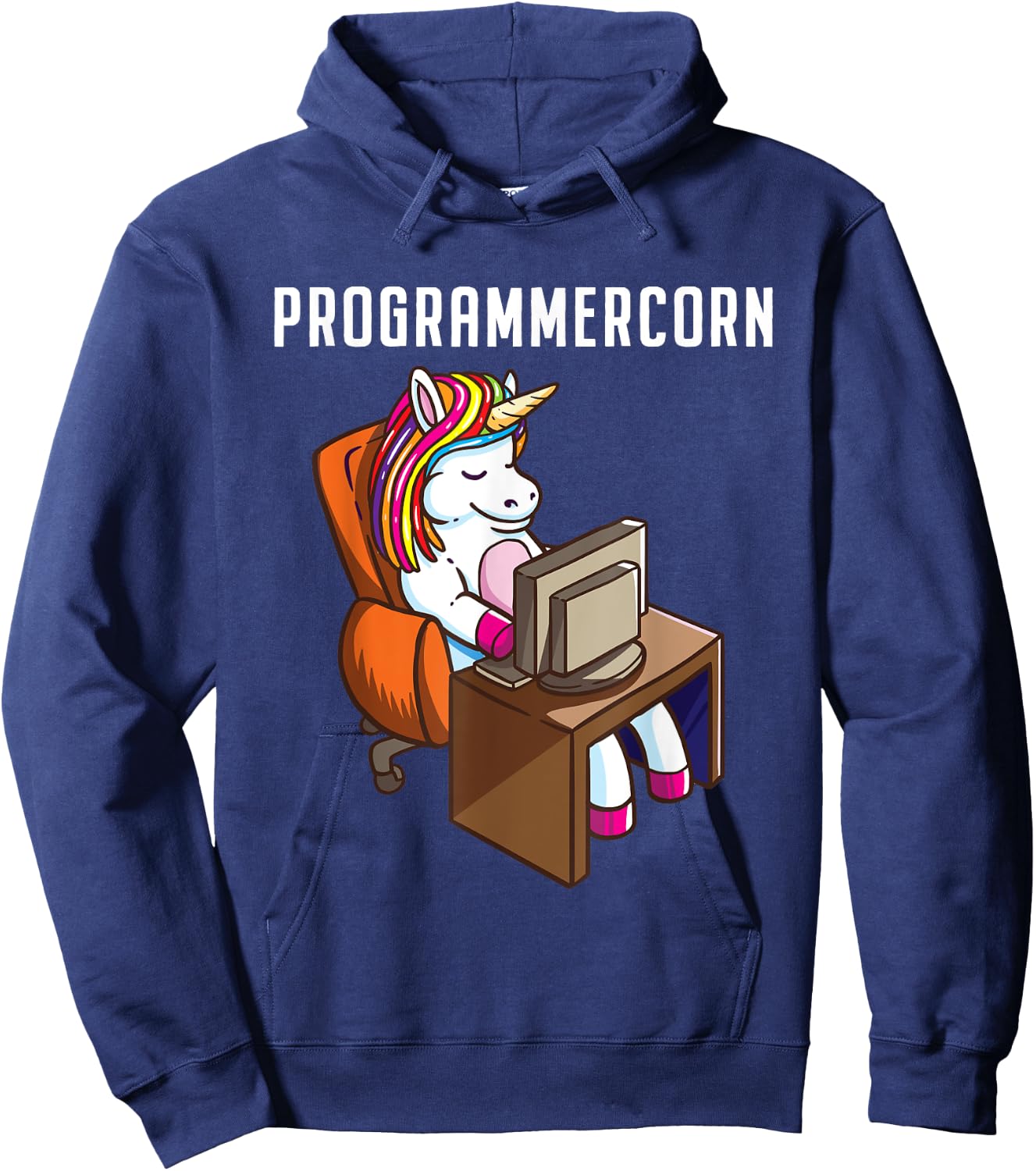 Funny Programmer Unicorn Programming Coding Nerd Girls Gift Hoodie - Hoodie | Navy