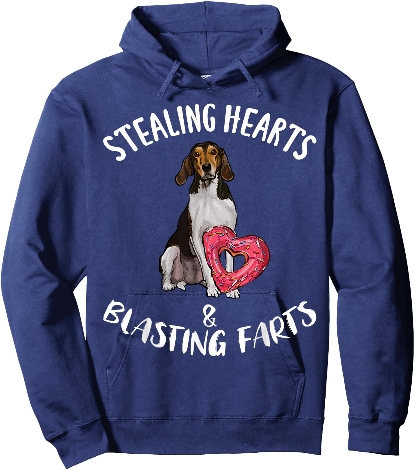 Stealing Hearts Blasting Farts Treeing Walker Coonhound Dog Hoodie - Hoodie | Navy