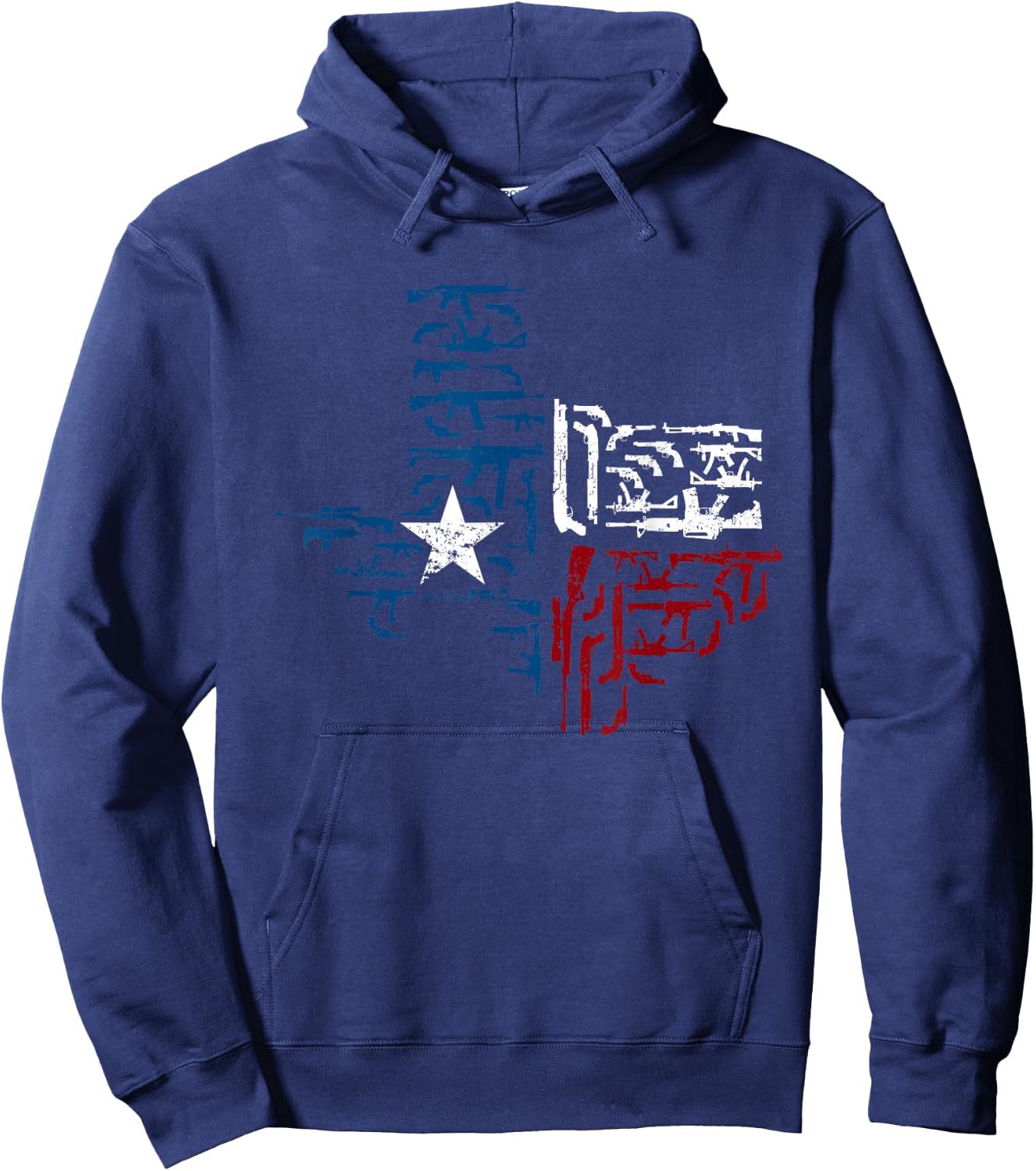 Patriotic US South Austin Guns Texas Hoodie - Hoodie | Navy