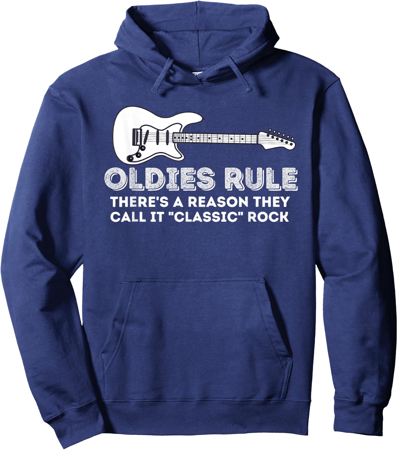 Oldies Rule - Funny Classic Rock Lover & Birthday Gift Hoodie - Hoodie | Navy