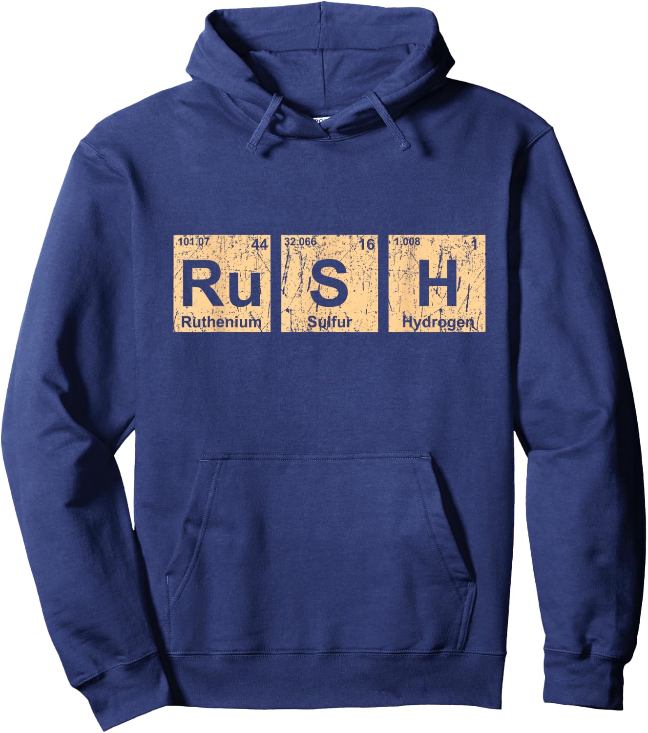Rush (Ru-S-H) Periodic Table Elements Shirt Hoodie - Hoodie | Navy