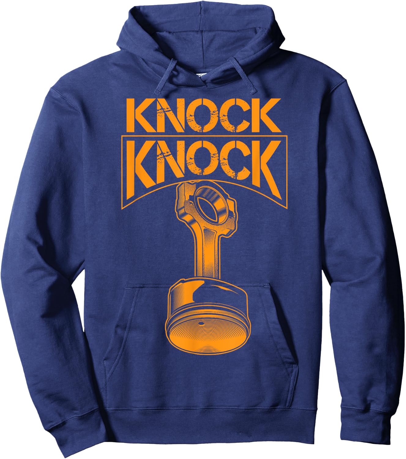 Cool Knock Knock | Funny Engine Piston Lover Engineers Gift Hoodie - Hoodie | Navy