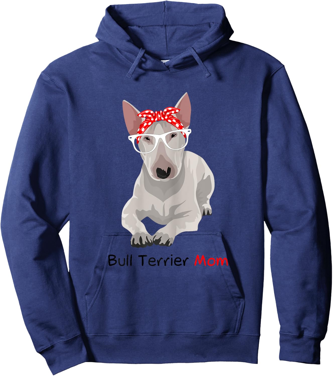 Bull Terrier Mom Bandana Bull Terrier Dog Hoodie - Hoodie | Navy