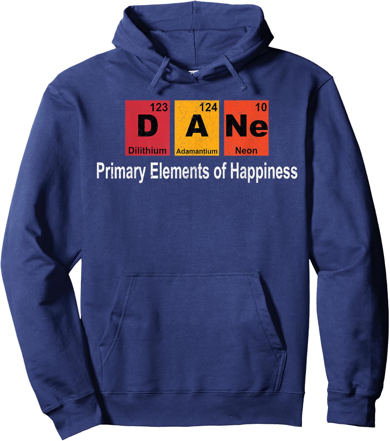 Vintage Great Dane Dog Science Funny Periodic Table Pet Gift Hoodie - Hoodie | Navy