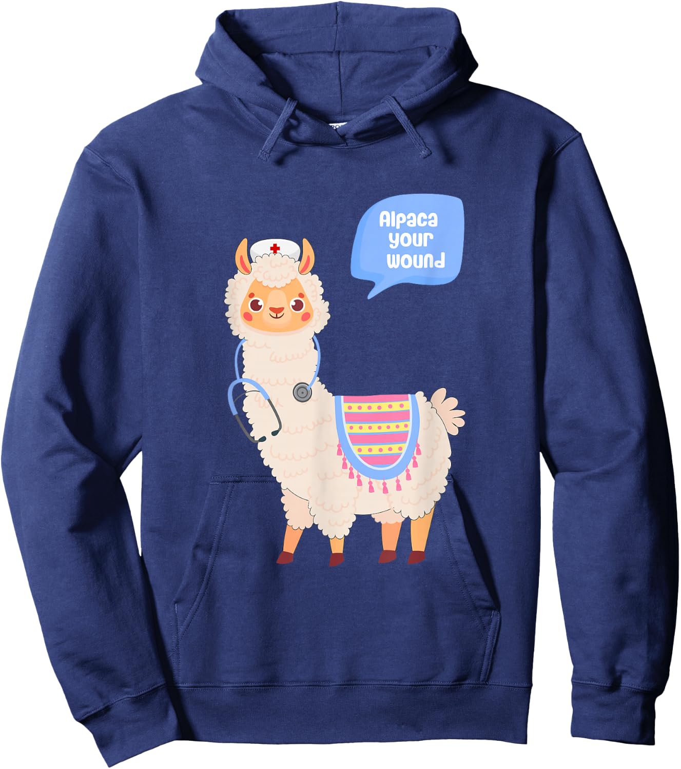 Alpaca Your Wound Cute Llama Wound Care Nurse Gift Hoodie - Hoodie | Navy