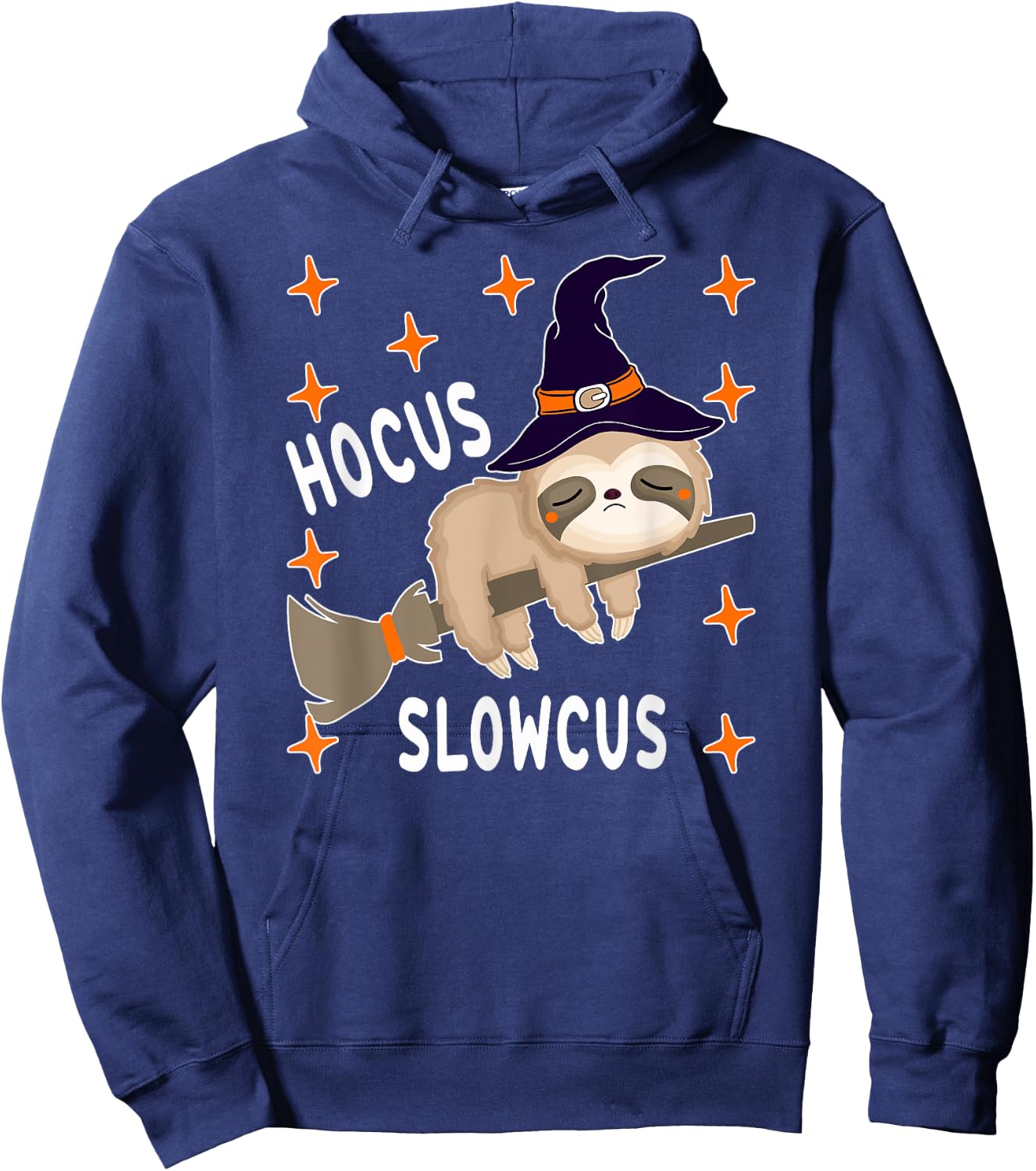 Hocus Slowcus Cute Funny Sloth Halloween 2021 Costume Gift Hoodie - Hoodie | Navy