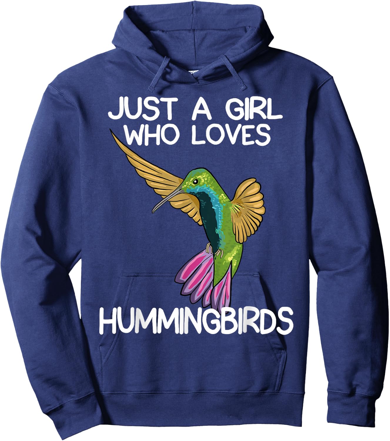 Just A Girl Who Loves Hummingbirds Lover Women Hummingbird Hoodie - Hoodie | Navy