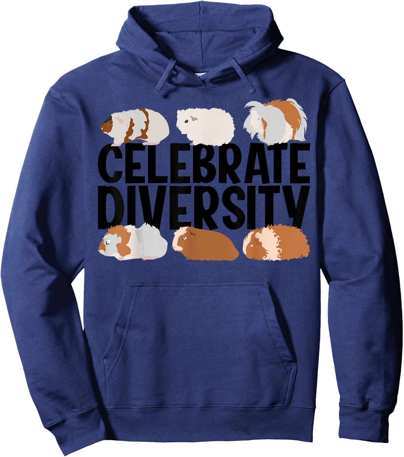Funny Celebrate Diversity Cute Guinea Pig Gift Women Hoodie - Hoodie | Navy