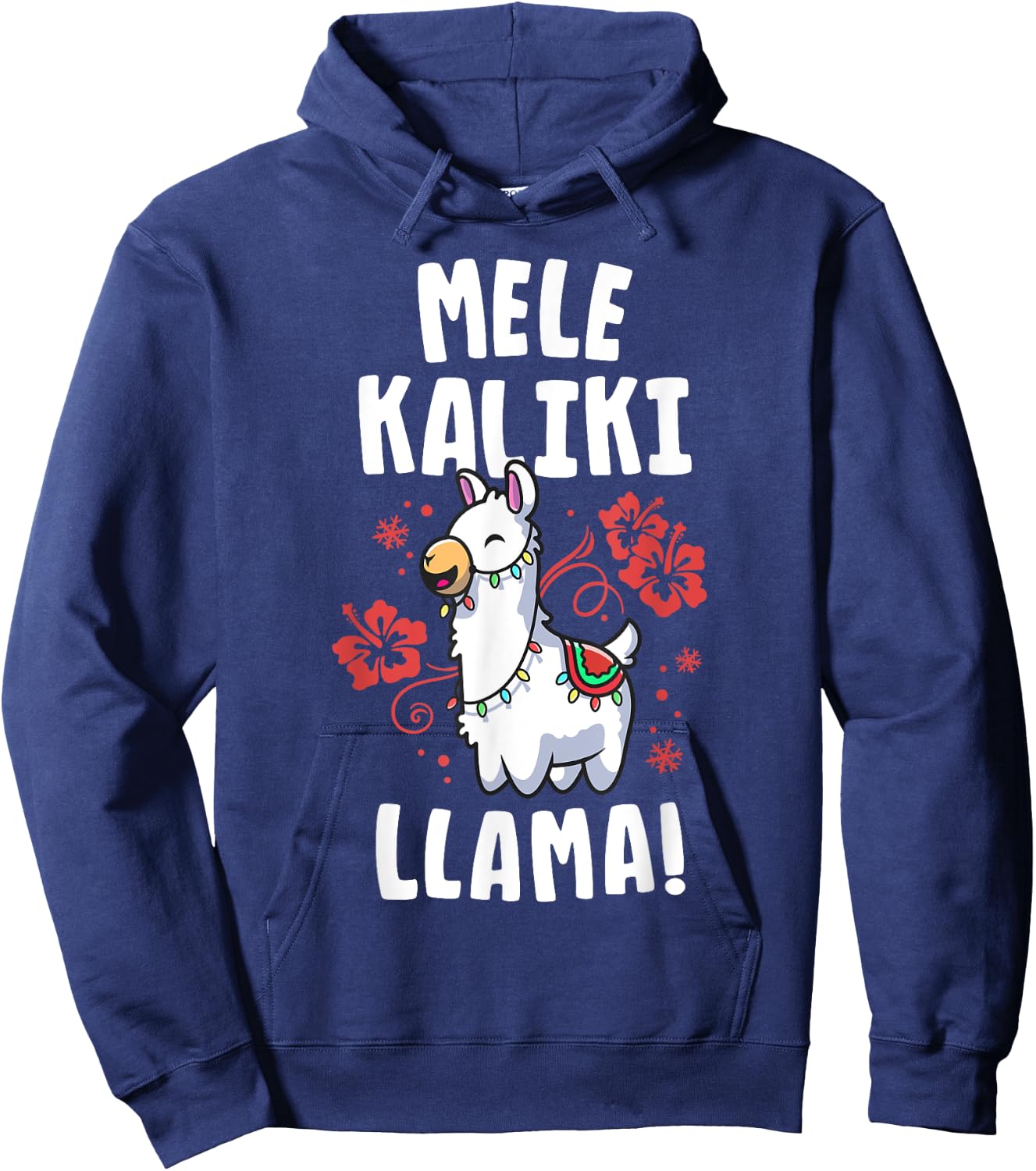 Mele Kalikimaka Shirt Hawaiian Xmas Christmas Hoodie - Hoodie | Navy