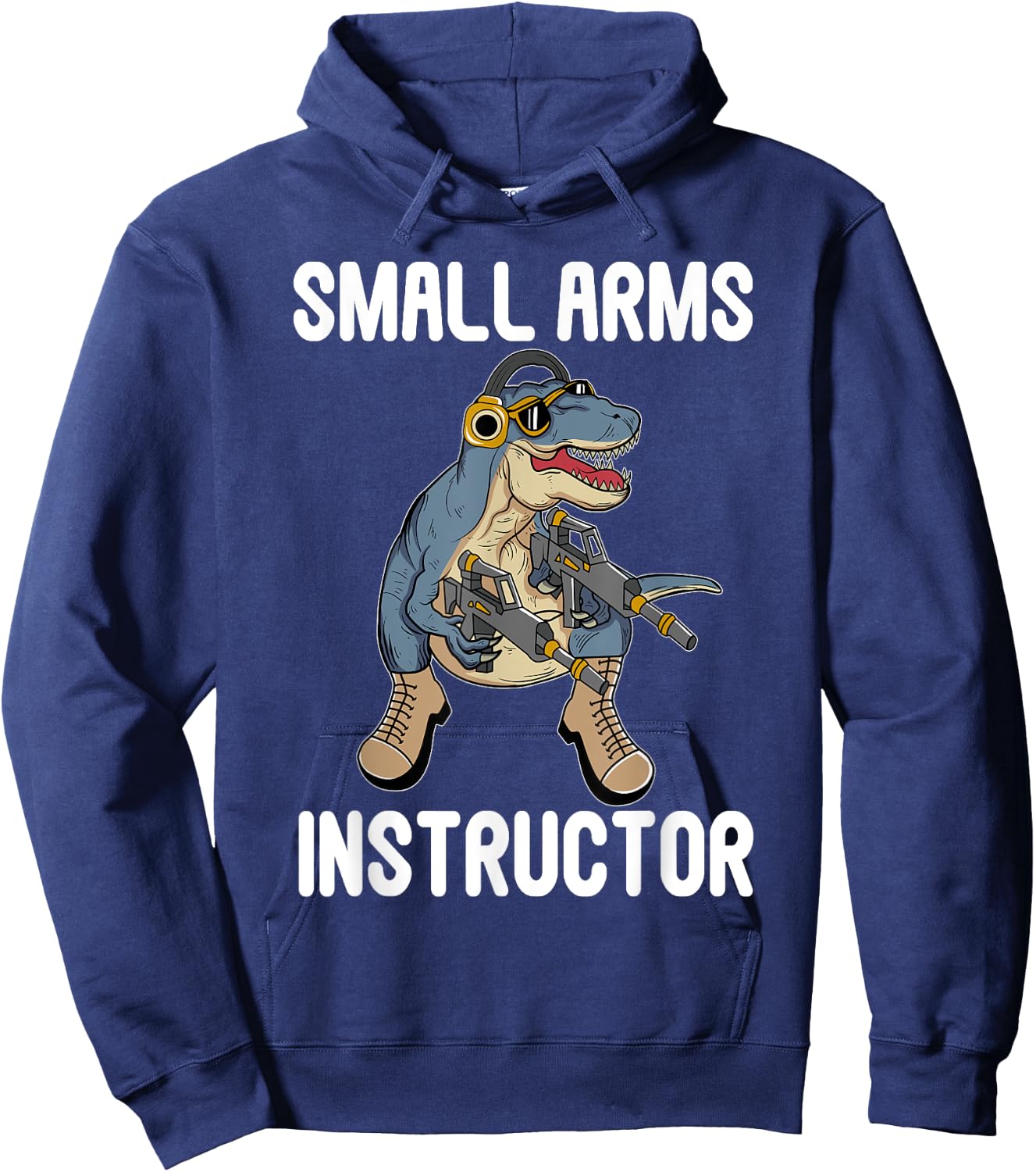 Small Arms Instructor Rex Dinosaur Gun for Firearm Trainer Hoodie - Hoodie | Navy