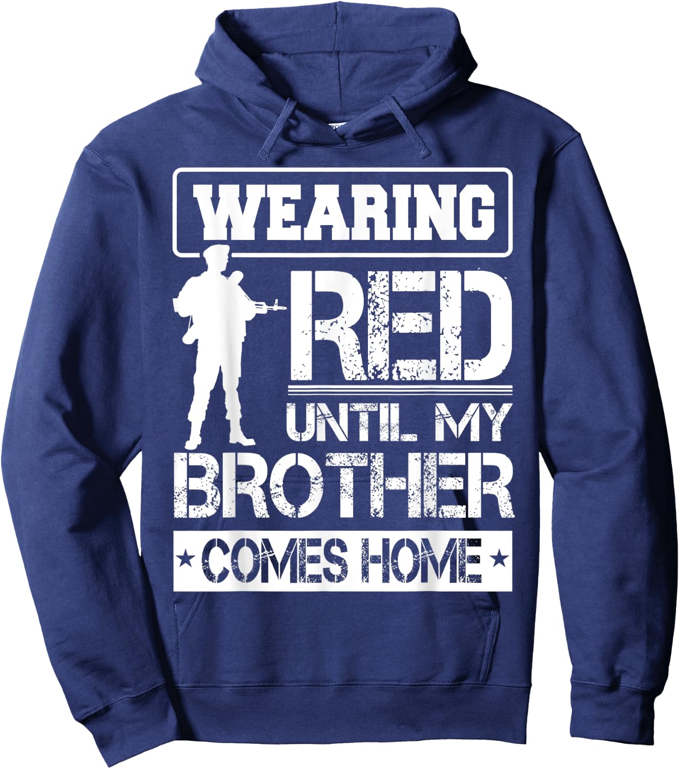Red Friday For My Brother Support Military Deployed Shirt Hoodie - Hoodie | Navy