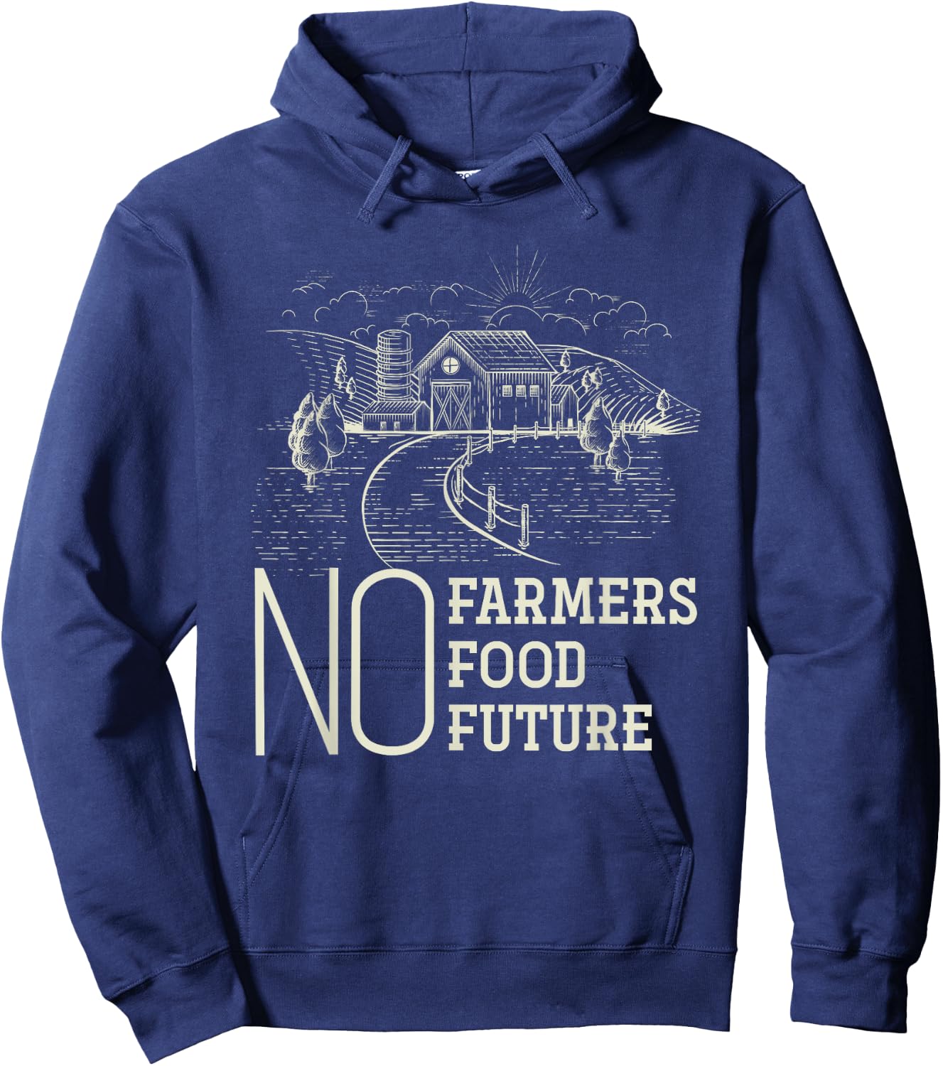 No Farmers No Food No Future Farmer Hoodie - Hoodie | Navy