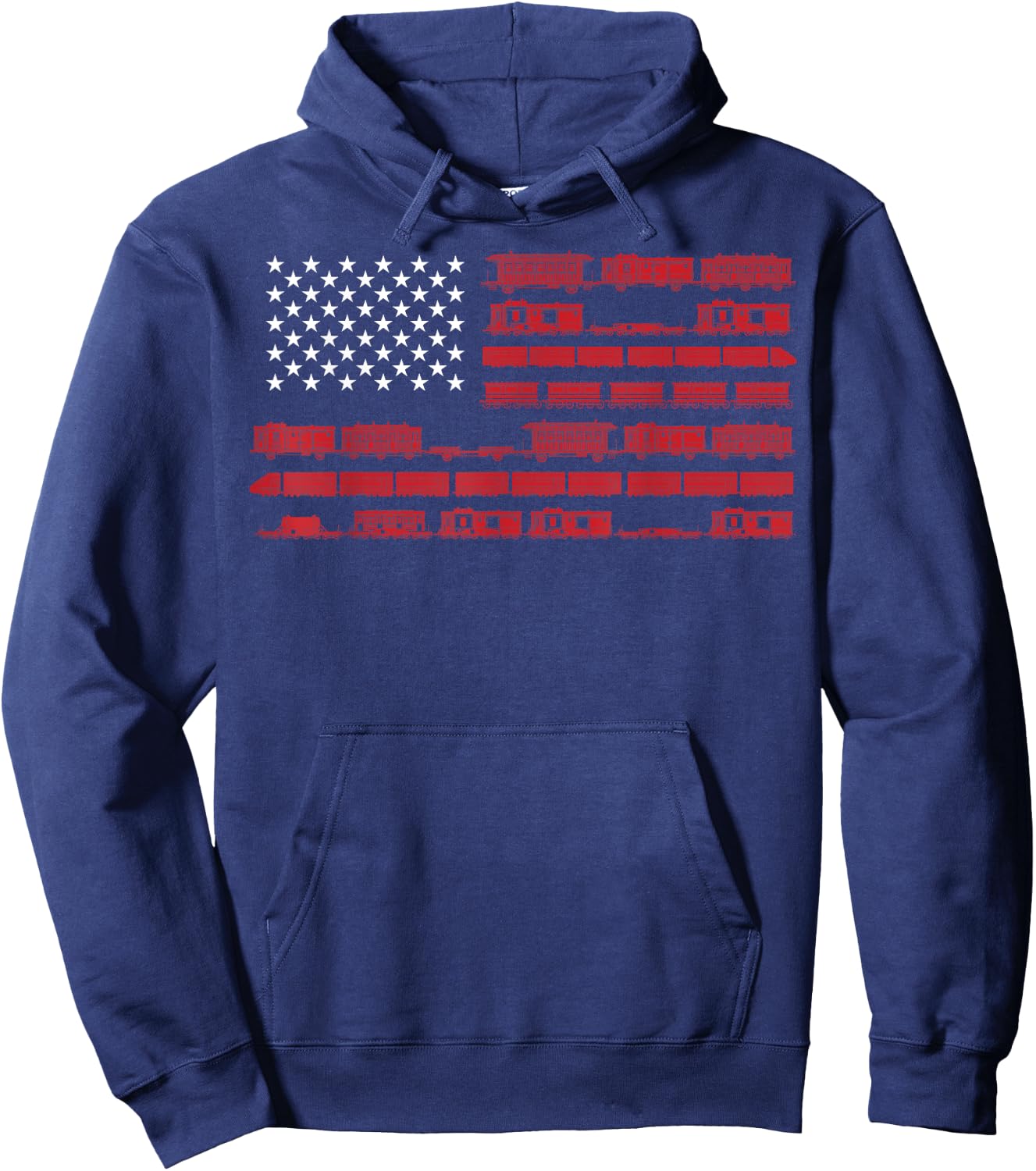 Funny Model Railroad Train Worker Gift | Cute USA Conductor Hoodie - Hoodie | Navy