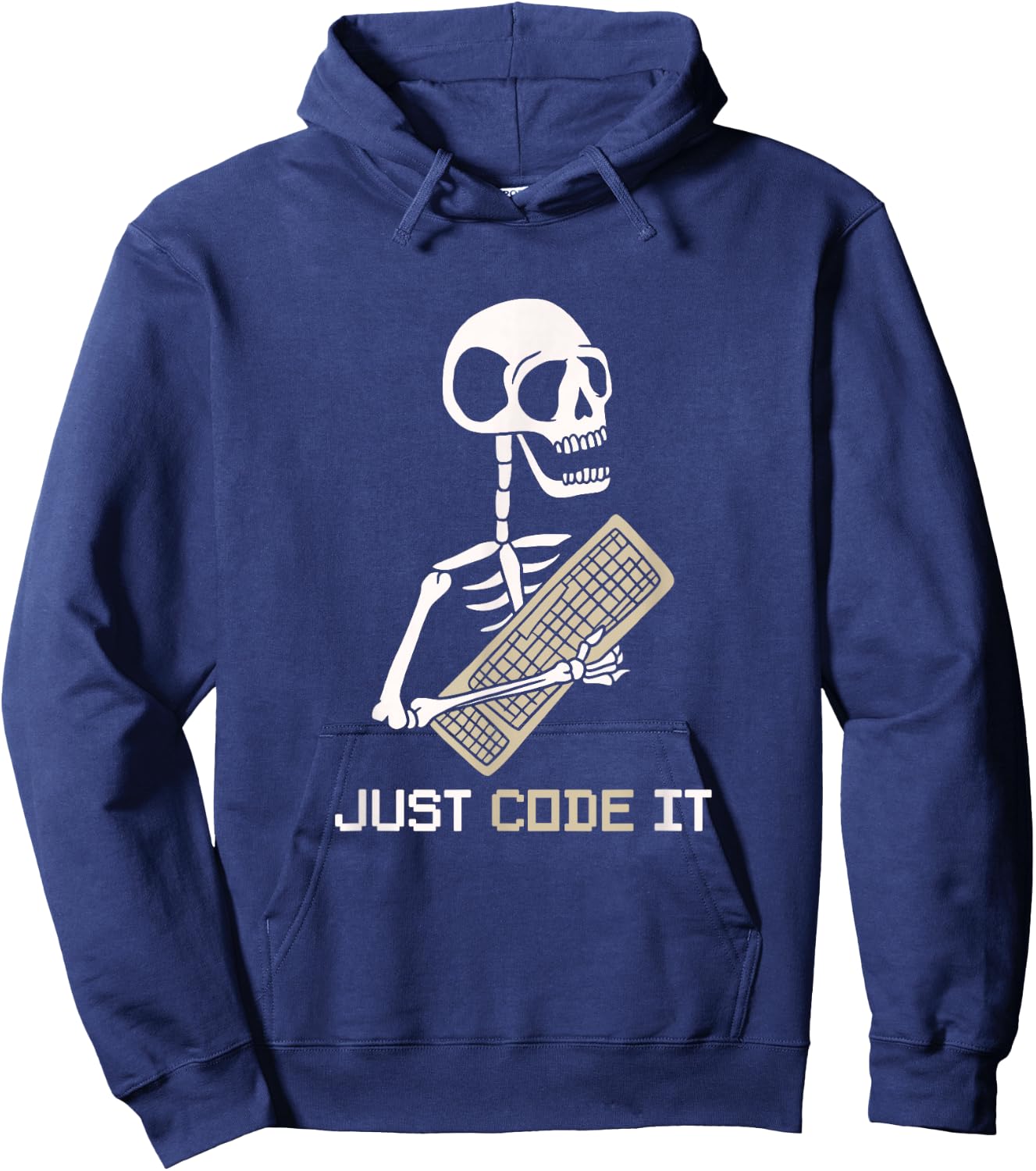 Skeleton Programmer software developer Coder Code It Hoodie - Hoodie | Navy