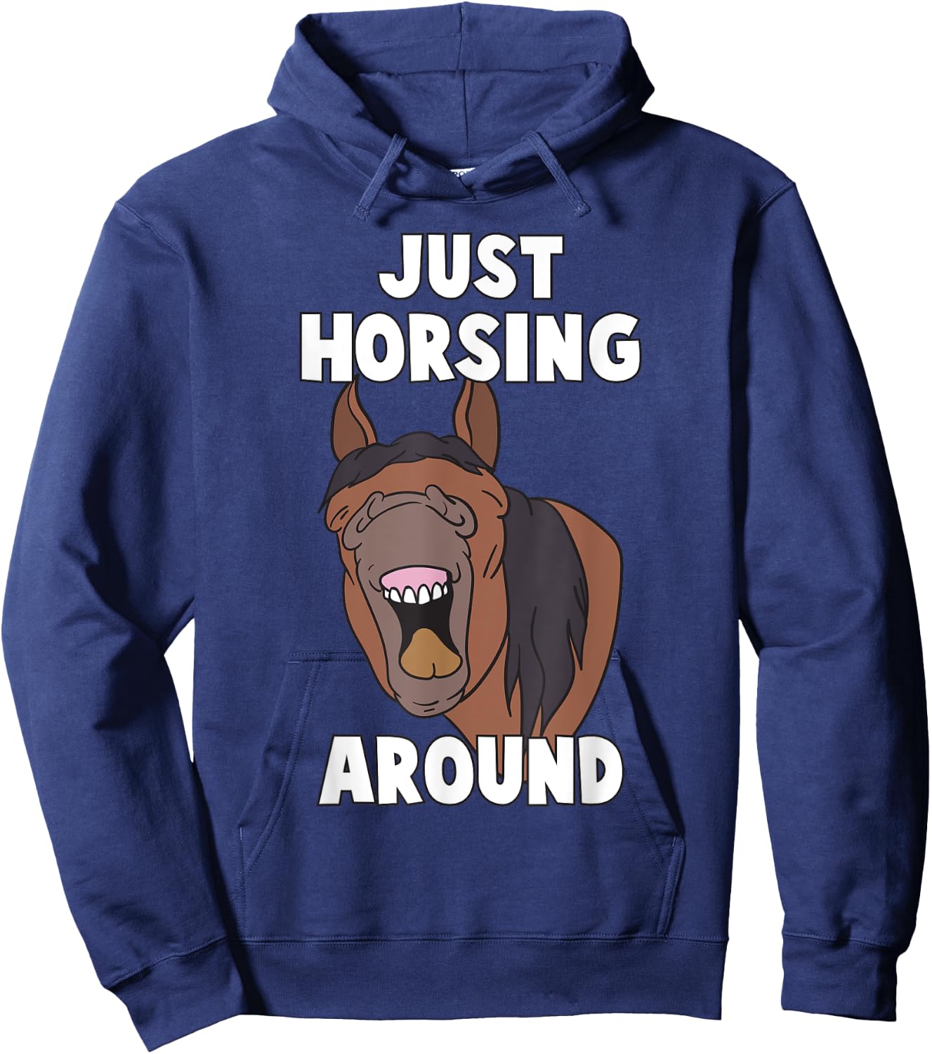 Just Horsing Around Funny Playing Horses Horse Pony Lover Hoodie - Hoodie | Navy