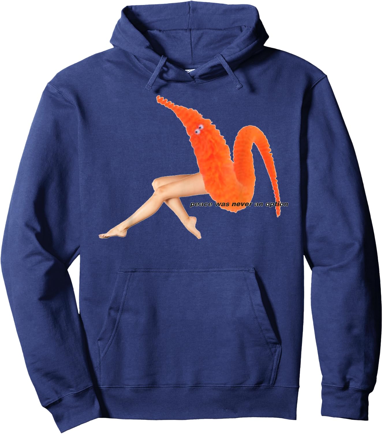 Worm on a String - Meme Game, Peace was Never an Option Hoodie - Hoodie | Navy