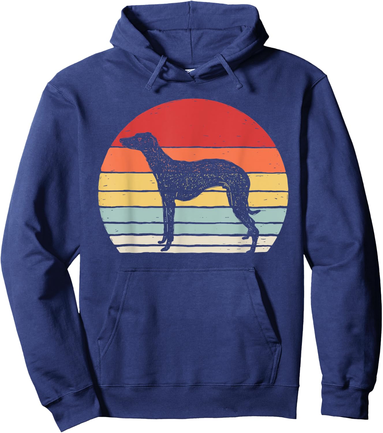 Vintage Retro Whippet Dog Men Women Kids Hoodie - Hoodie | Navy