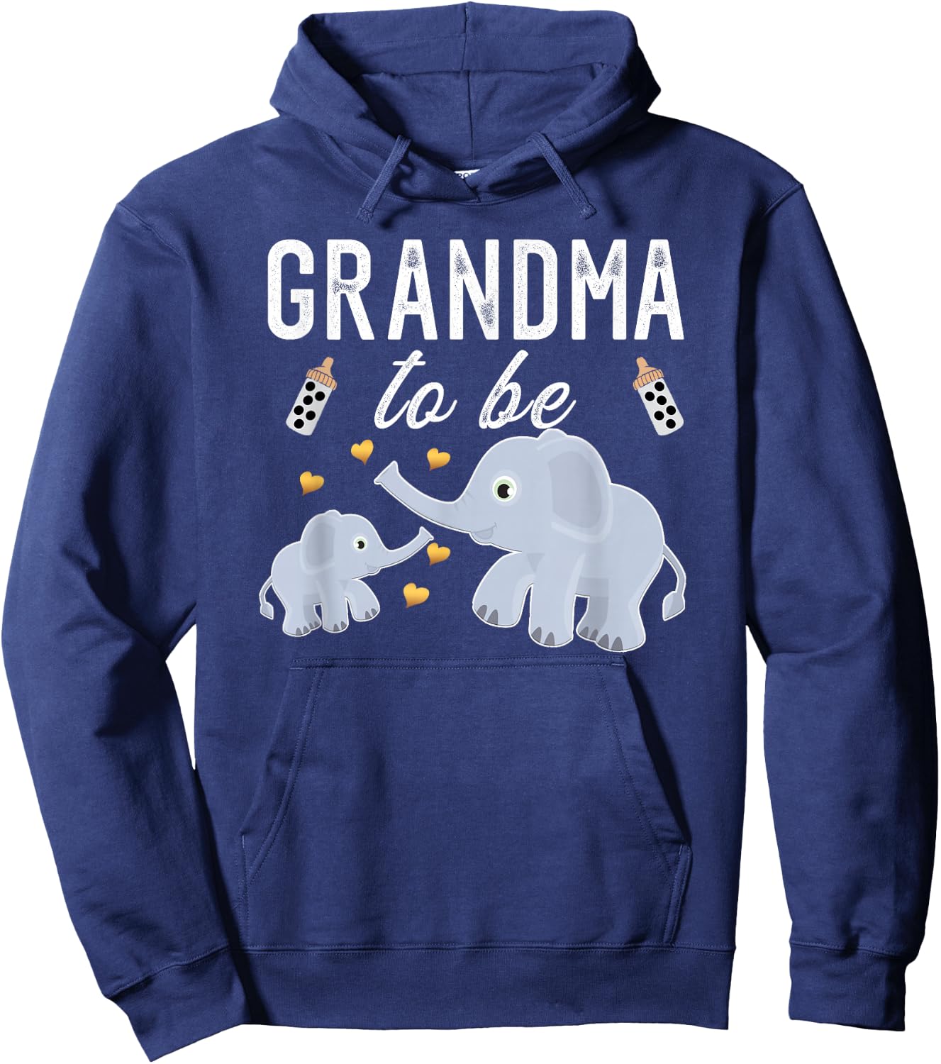 Grandma to Be Elephant Baby Shower Grandma Cute Hoodie - Hoodie | Navy