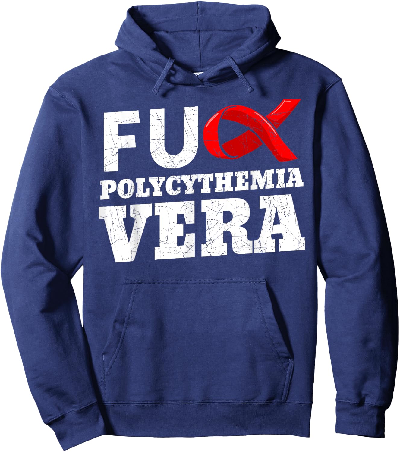 Polycythemia Vera Awareness PV Erythremia Vaquez Disease PCV Hoodie - Hoodie | Navy