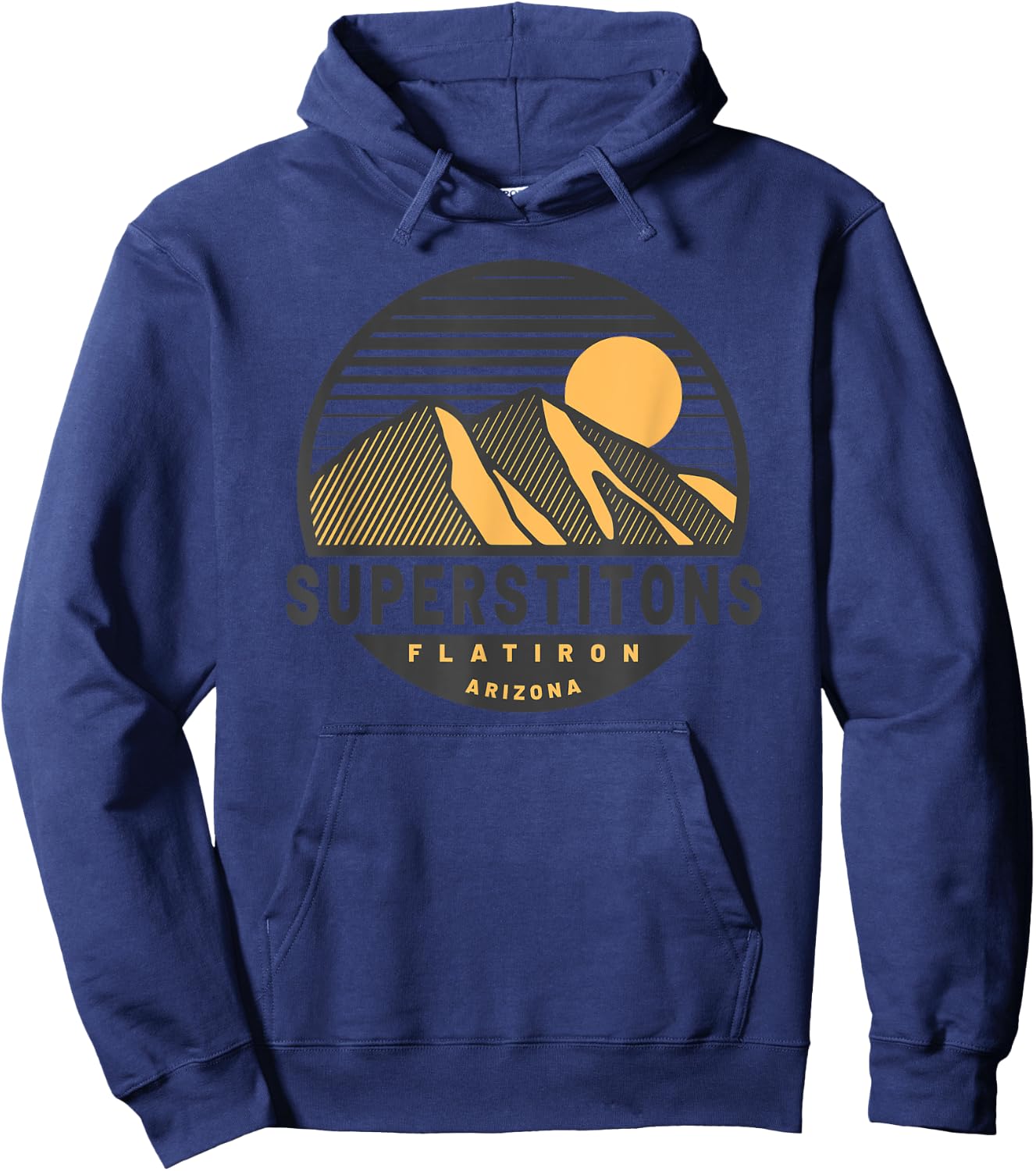 Arizona Retro SUPERSTITIONS MOUNTAIN Range Hoodie - Hoodie | Navy