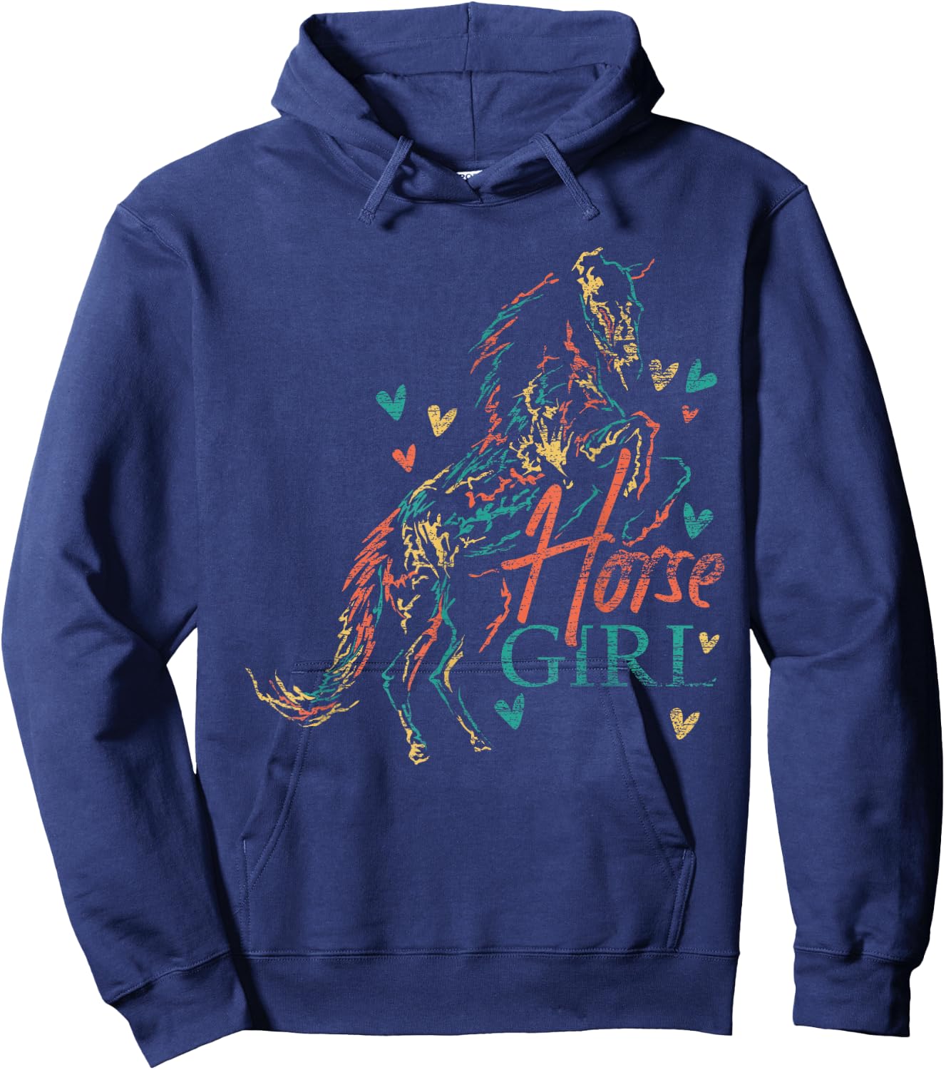 Horseback Rider Horse Girl Equestrian Women Girls Horse Hoodie - Hoodie | Navy