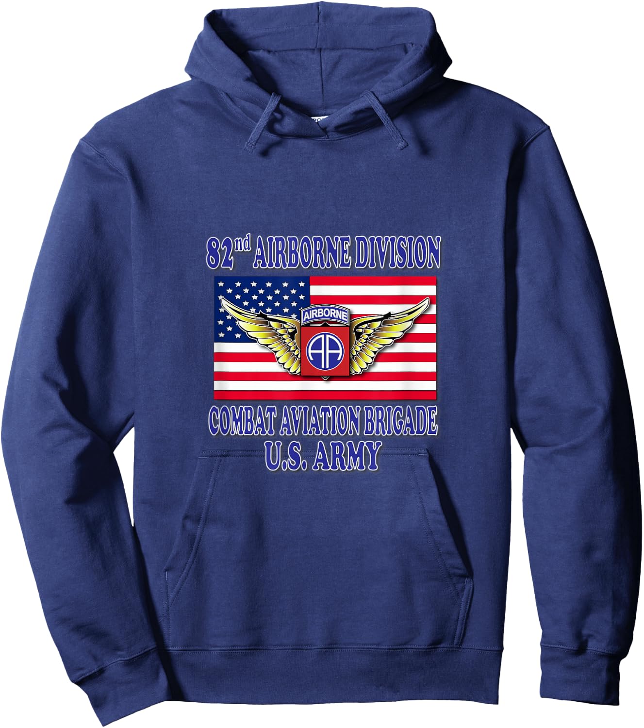 82nd Airborne Combat Aviation Brigade (Front Design) Hoodie - Hoodie | Navy