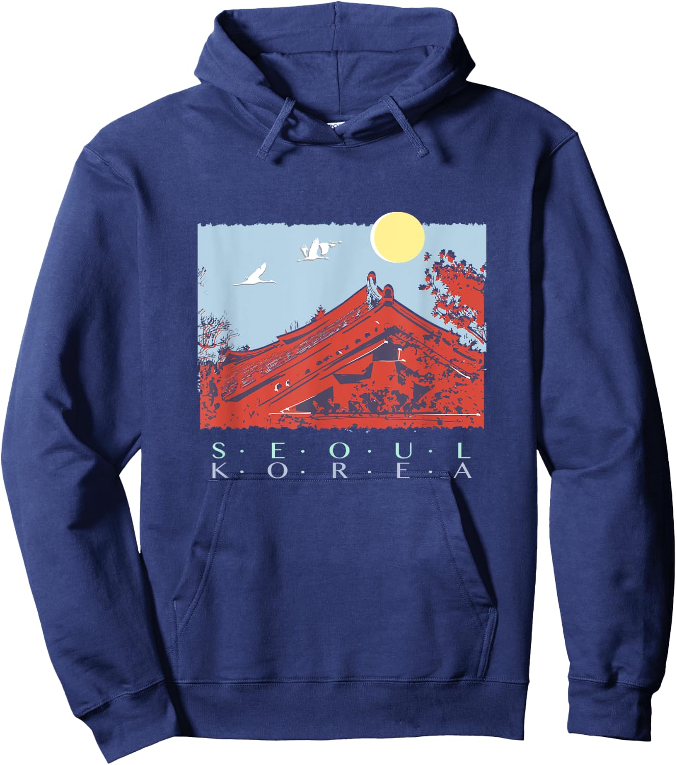 SEOUL, KOREA, Series of Design Seoul, Over the Moon Hoodie - Hoodie | Navy