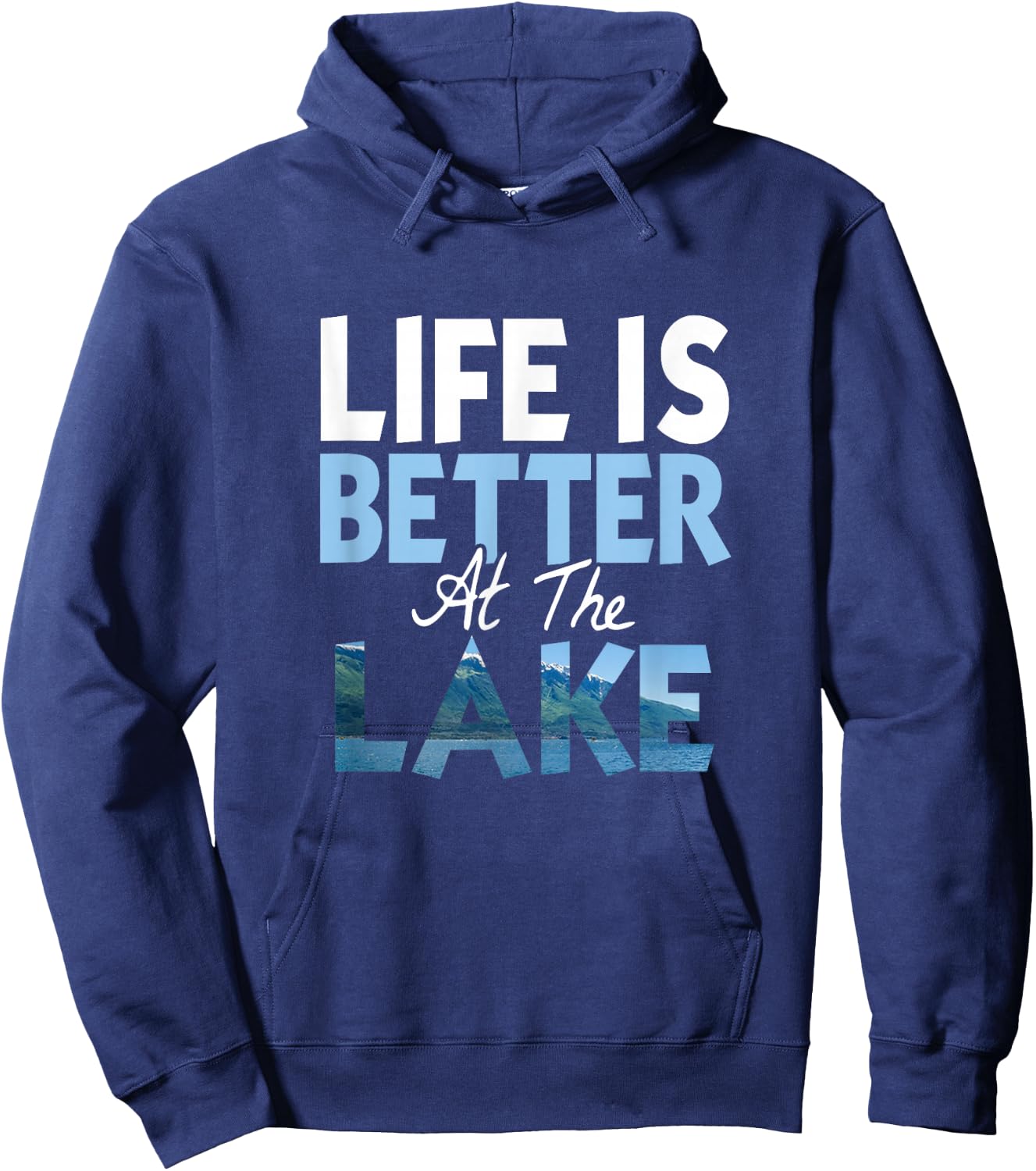 Life is Better at the Lake Fishing Boating Hoodie - Hoodie | Navy