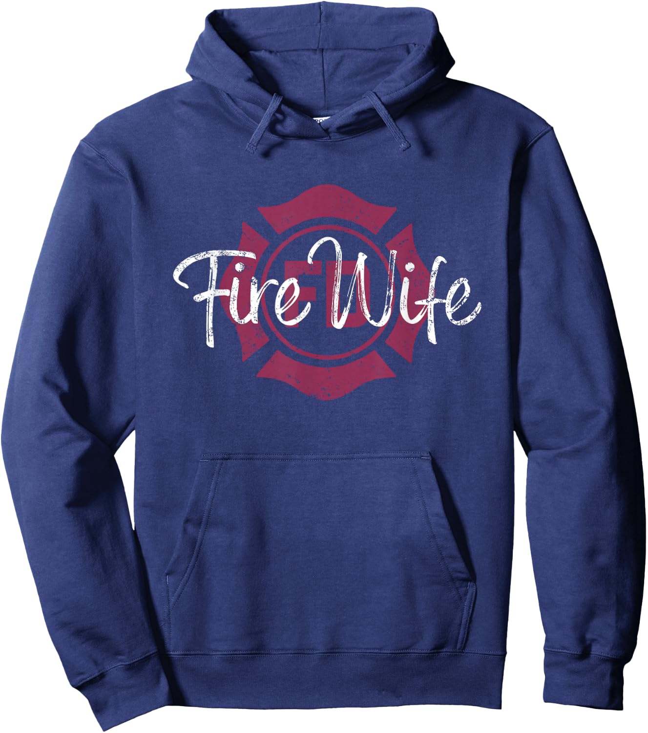 Firefighters Wife, Fireman Wife, Firefighter Wife Hoodie - Hoodie | Navy