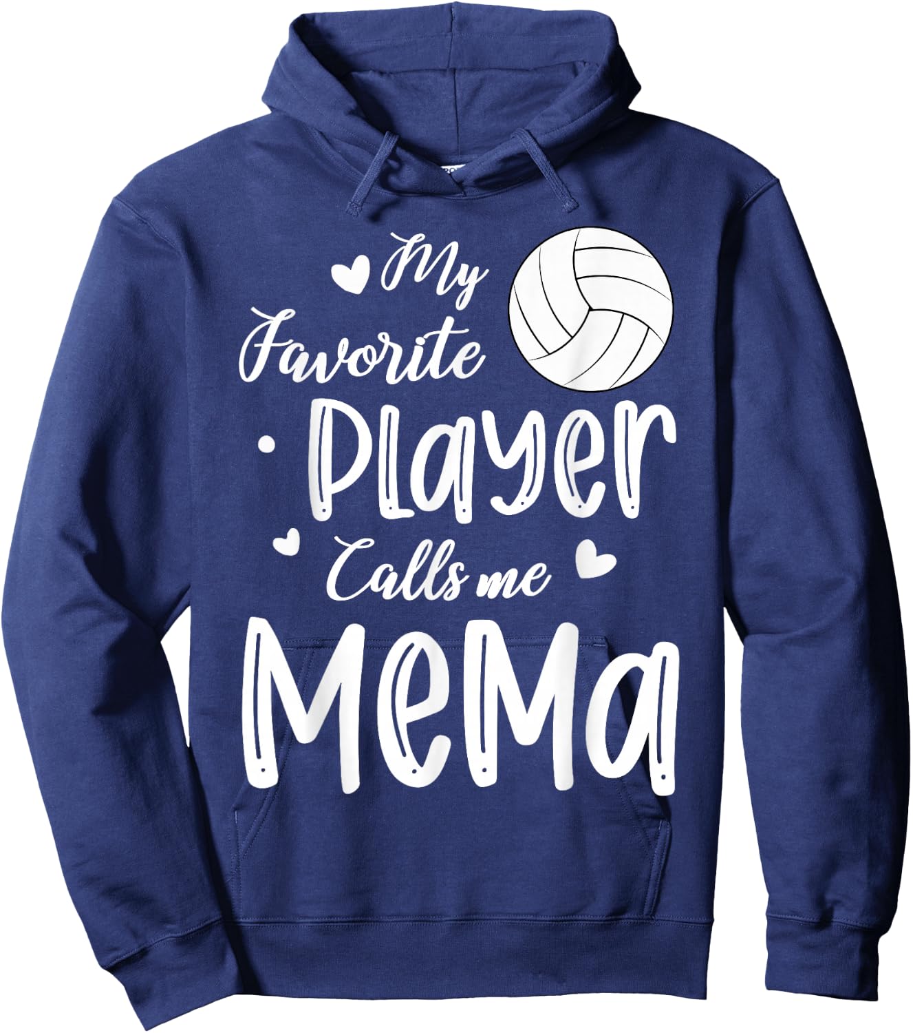 My Favorite Player Calls Me Mema Volleyball Player Hoodie - Hoodie | Navy