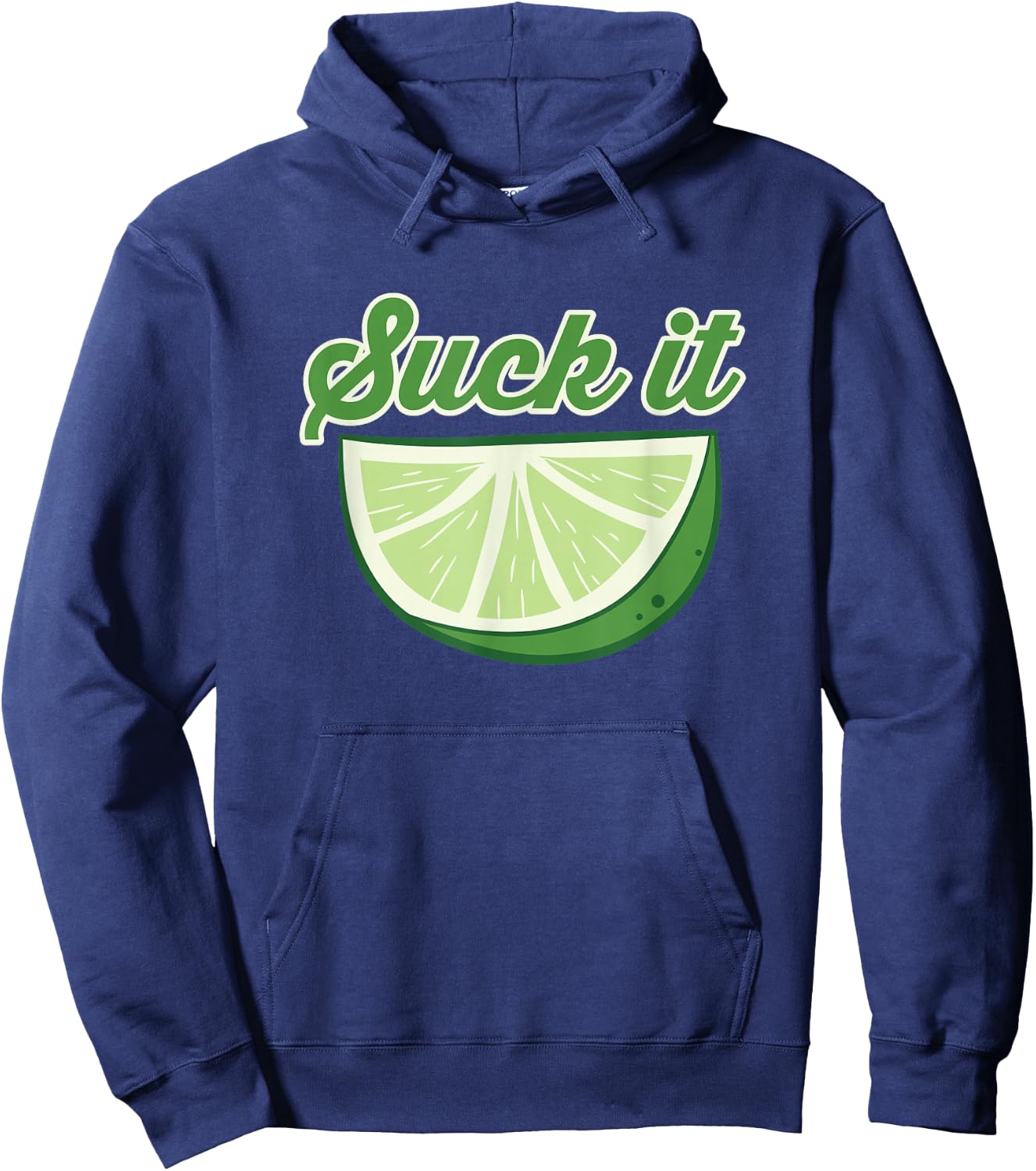 Sour Lime Suck It Citrus Lime Hoodie - Hoodie | Navy