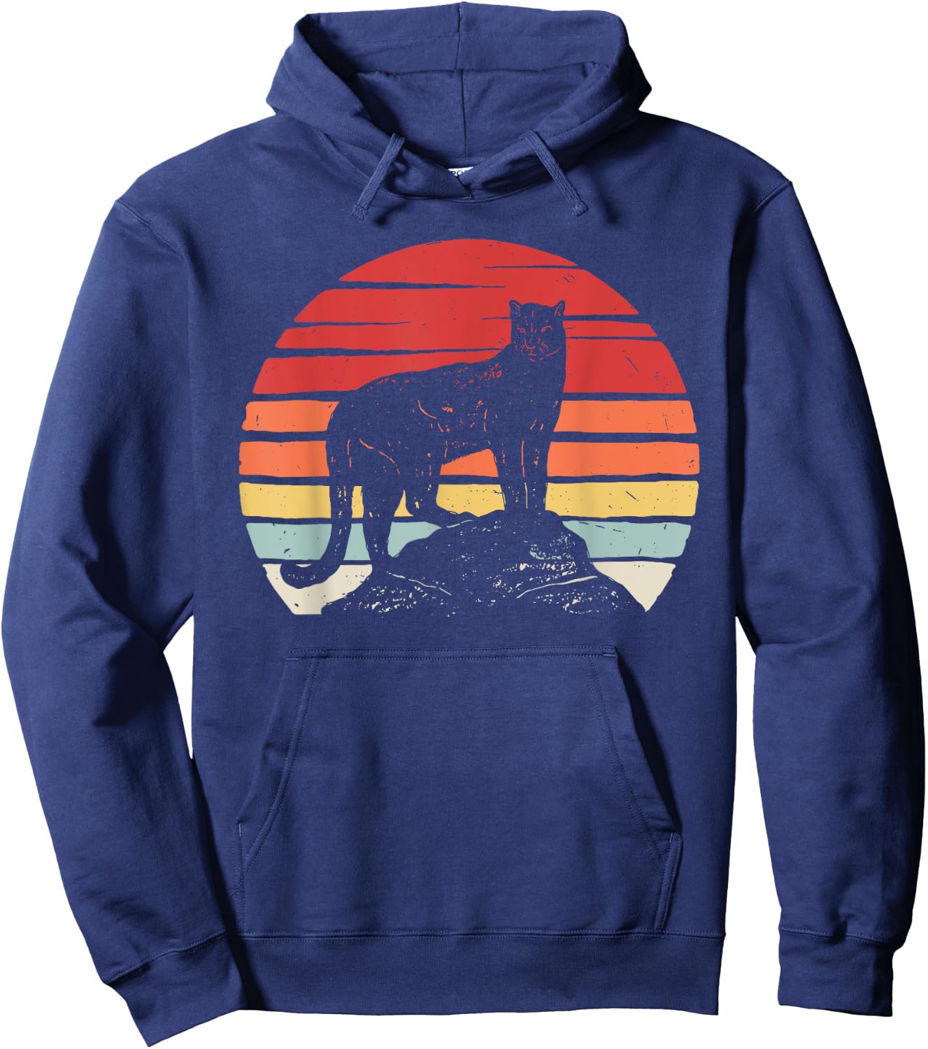 Vintage Retro Cougar Hoodie - Hoodie | Navy