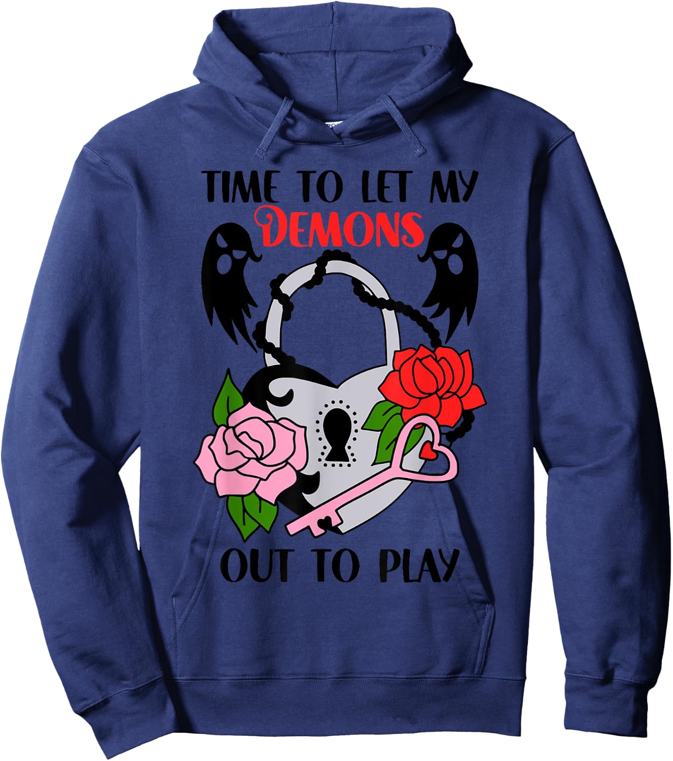 Time To Let My Demons Out To Play Apparel Hoodie - Hoodie | Navy