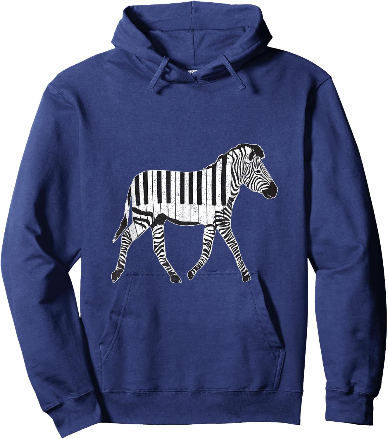 Zebra Horse Piano Sheet Music Keyboard Piano Music Gift Hoodie - Hoodie | Navy