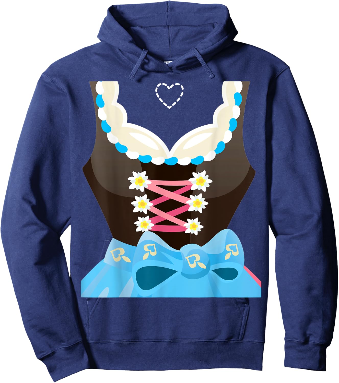 Dirndl Costume Oktoberfest Bavarian Munich Beer Festival Hoodie - Hoodie | Navy