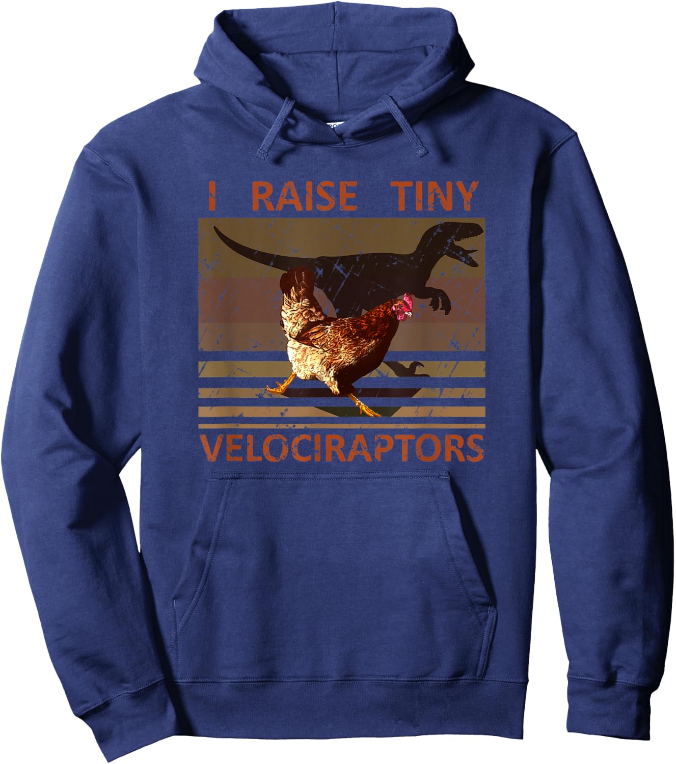 I raise tiny Velociraptors Funny Chicken Farmer Lover Pet Hoodie - Hoodie | Navy