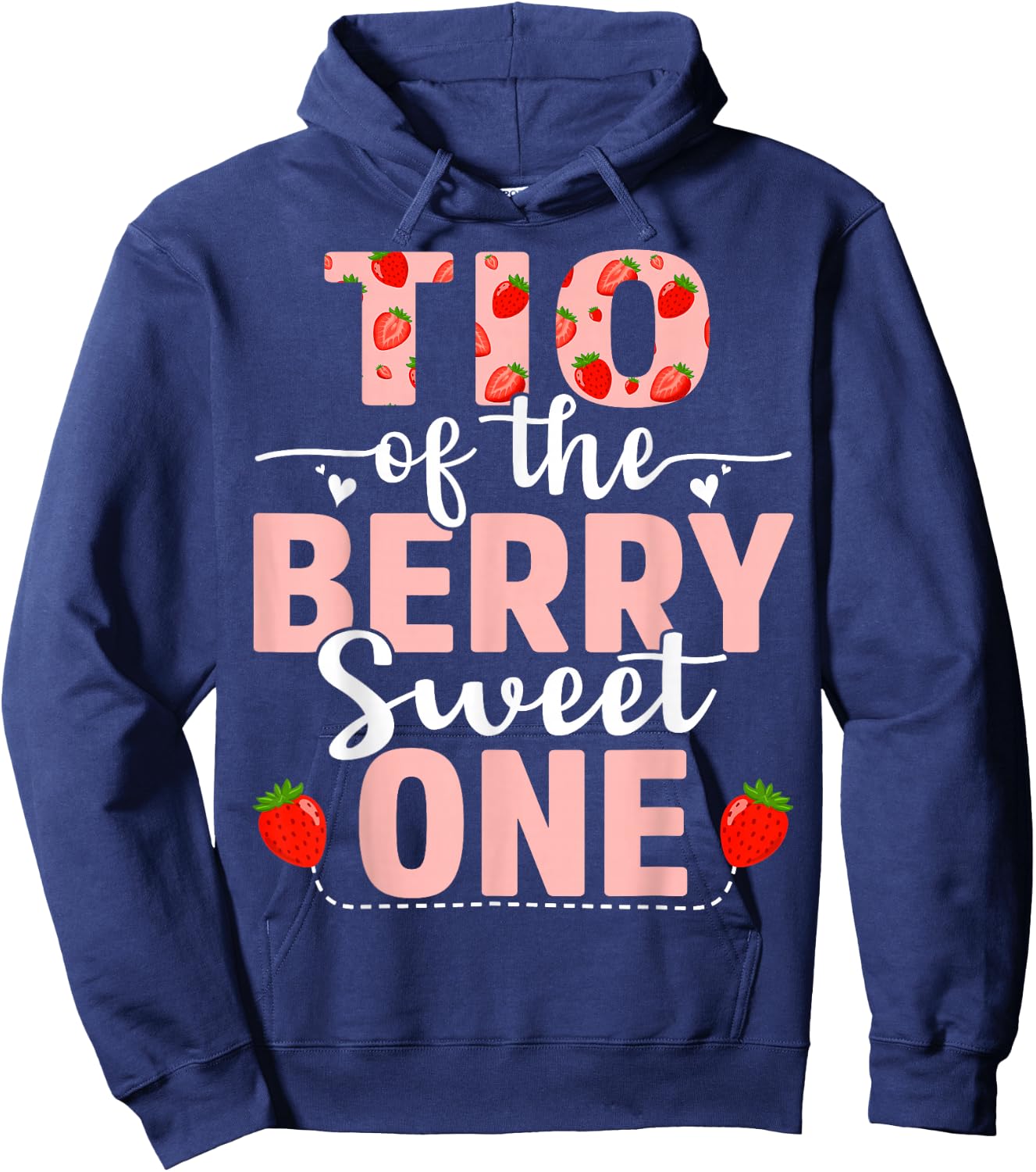 Tio Of The Berry Sweet One Birthday Strawberry Tio Hoodie - Hoodie | Navy