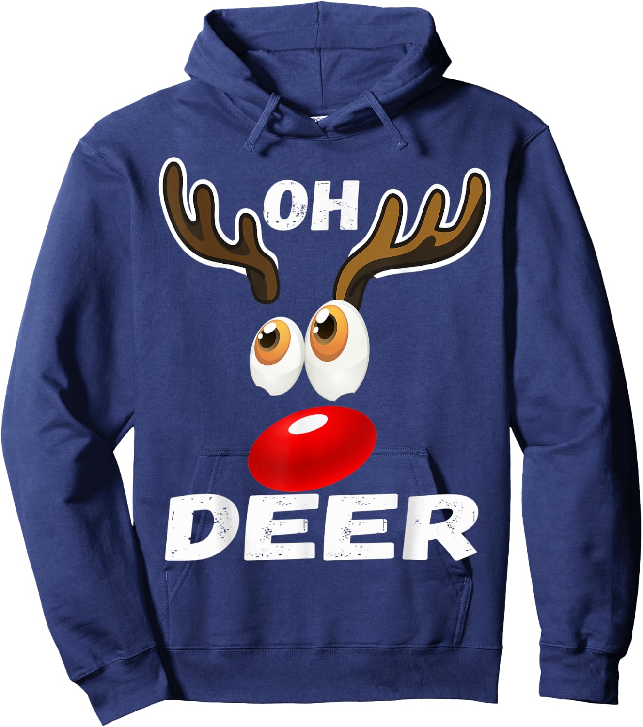 Oh Deer! Christmas Cool Deer Funny Humor Pajama Gifts Hoodie - Hoodie | Navy