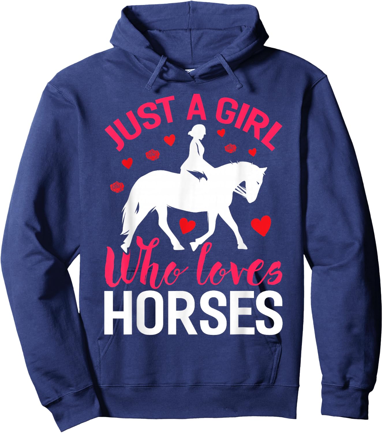 Horse Girl Just A Girl Who Love Horses Hoodie - Hoodie | Navy