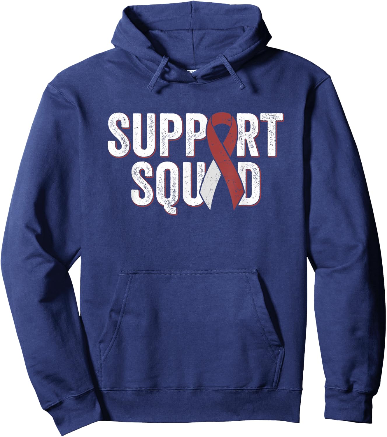 Head and Neck, Throat, Oral Cancer Support Squad Hoodie - Hoodie | Navy