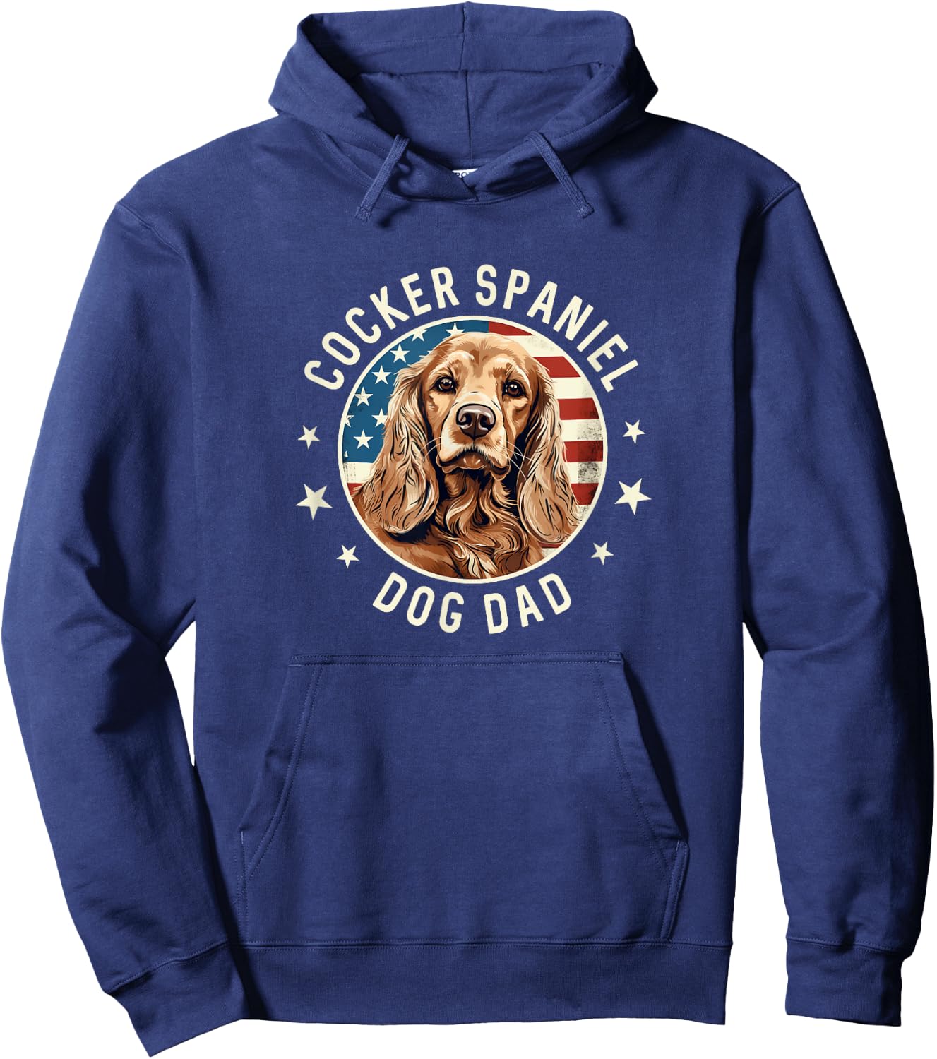 Cocker Spaniel Gifts Golden Cocker Spaniel Dog Dad Hoodie - Hoodie | Navy