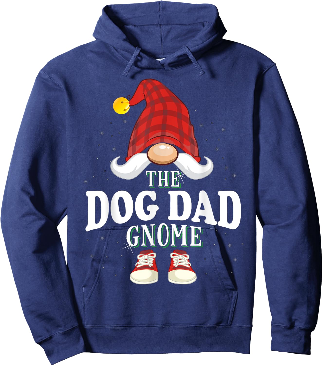 The Dog Dad Gnome Family Christmas Pajama Hoodie - Hoodie | Navy
