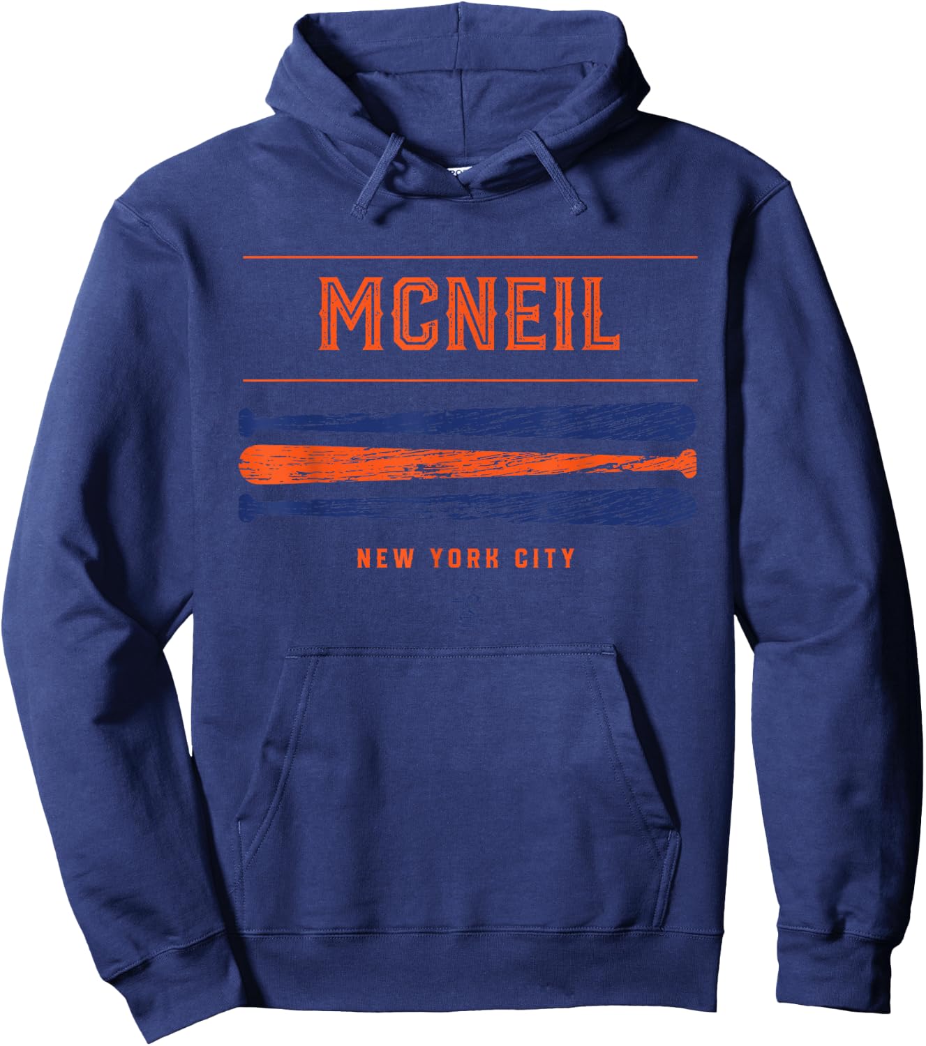 Jeff McNeil Vintage Baseball Bat Gameday Hoodie - Hoodie | Navy