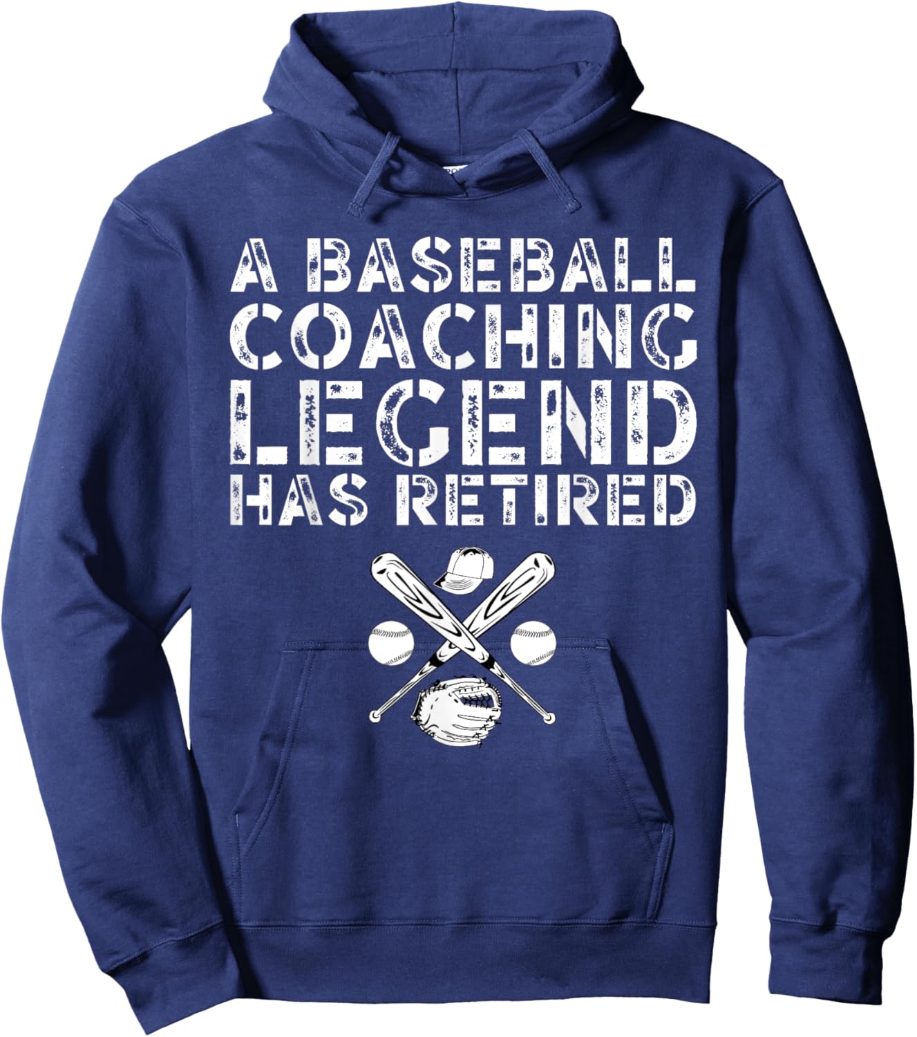 Retired Baseball Coach Thank You Retirement Hoodie - Hoodie | Navy