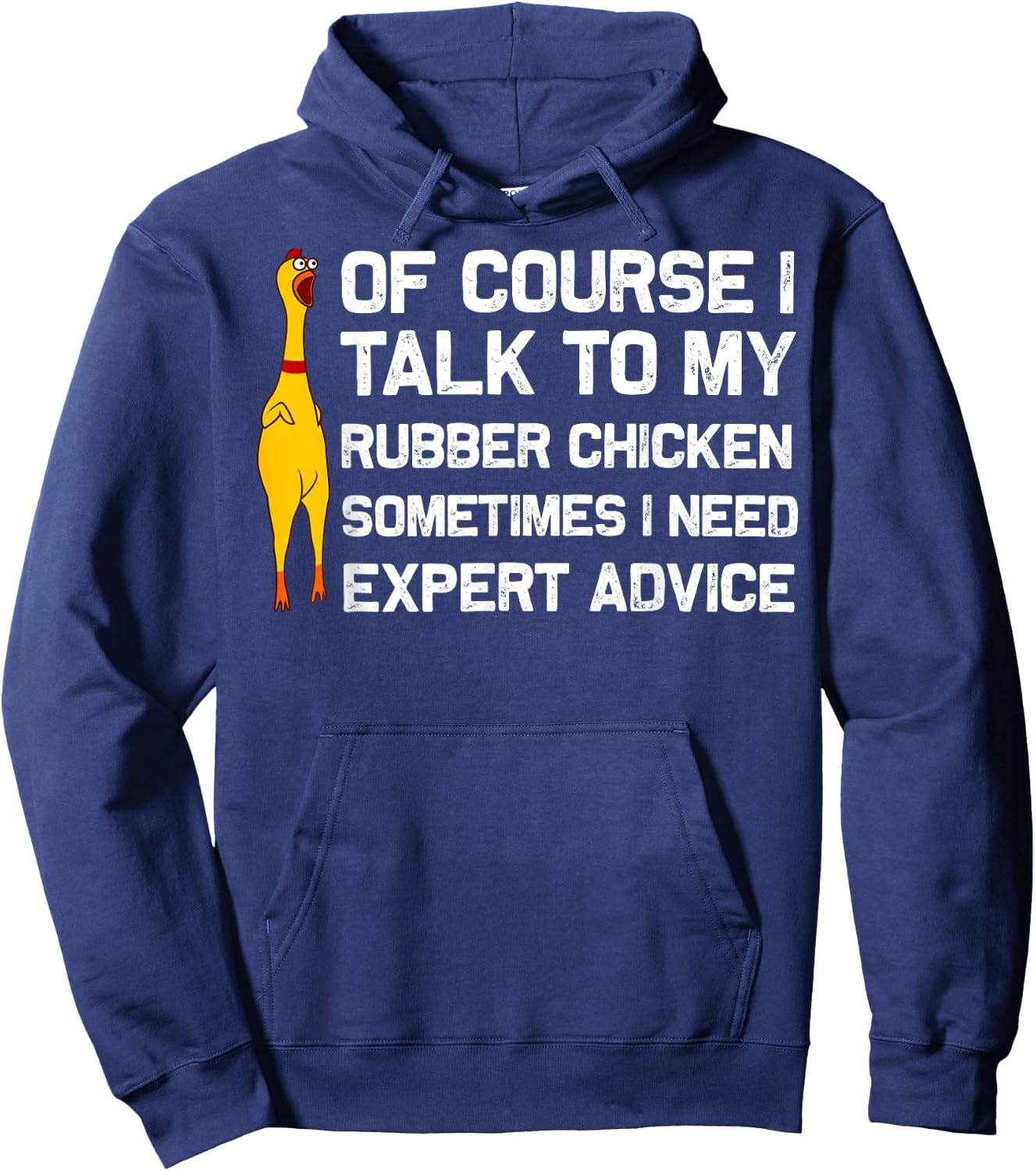 Funny Rubber Chicken Gift Men Women Rubber Chicken Costume Hoodie - Hoodie | Navy