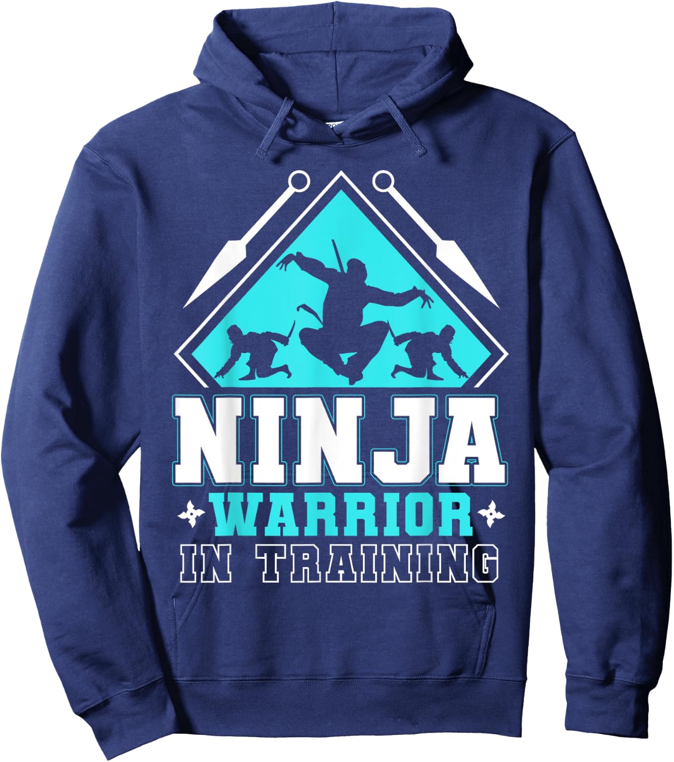 Ninja and Warrior In Training | American Ninja Hero Costume Hoodie - Hoodie | Navy