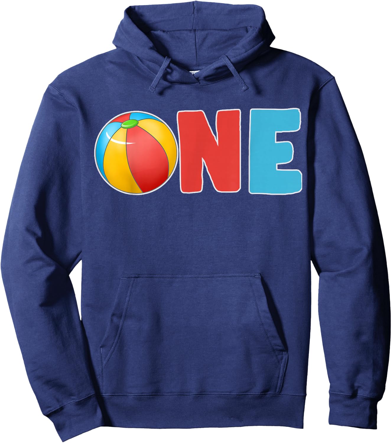 1st Birthday Boy Beach Ball Family Matching Party Hoodie - Hoodie | Navy